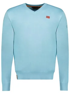 Geographical Norway Sweter w kolorze błękitnym - Swetry męskie - miniaturka - grafika 1