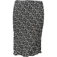 Spódnice - ESPRIT Spódnica Midi Wygodna Elegancka Czarna w Białe Kwiatki S - miniaturka - grafika 1