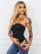 Body - USZTYWNIANE BODY Z CEKINAMI- CZARNE - Olika - miniaturka - grafika 1