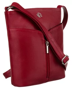 Torebka damska na ramię Rovicky na suwak listonoszka crossbody, bordowy - Torebki damskie - miniaturka - grafika 1