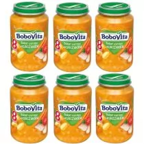 BoboVita Obiadek Bukiet warzyw z kurczakiem po 8 miesiącu Zestaw 6 x 190 g - Dania dla dzieci - miniaturka - grafika 1