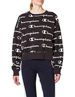 Bluzy damskie - Champion Damska bluza z okrągłym dekoltem z logo Ac, Czarny, XL - miniaturka - grafika 1