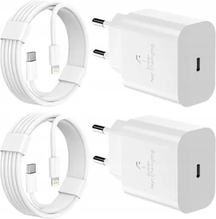 Ładowarka 2X Do Usb-C 20W, Mfi, Do Iphone 15, 14, 13 + 2X Kabel Lightning - Ładowarki do telefonów Ładowarka 2X Do Usb-C 20W, Mfi, Do Iphone 15, 14, 13 + 2X Kabel Lightning - Ładowarki do telefonów - miniaturka - grafika 1