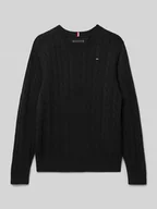 Swetry dla chłopców - Sweter z dzianiny o kroju regular fit z czystej bawełny - miniaturka - grafika 1