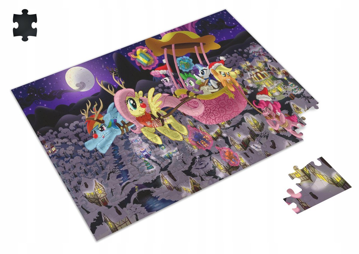 Puzzle KUCYKI PONY BAJKA ŚWIĄTECZNE A3 252 el z Nadrukiem + IMIĘ Pudełko 5