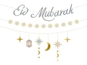 Dekoracje sali - Baner Eid Mubarak, 200 cm, mix - miniaturka - grafika 1