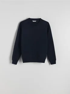 Reserved - Gładka bluza z bawełną - granatowy - Bluzy męskie - miniaturka - grafika 1