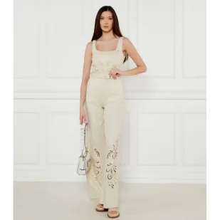 TWINSET Lniany kombinezon Regular Fit - Kombinezony - miniaturka - grafika 1