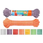 Inne artykuły do sprzątania - Sznur do bielizny pleciony 3 mm 20 m mix - miniaturka - grafika 1