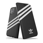 Etui i futerały do telefonów - Adidas Oryginalne etui kompatybilne z iPhone 11 Pro, ochronne etui folio PU Booklet etui na telefon komórkowy - czarno-białe 36539 - miniaturka - grafika 1