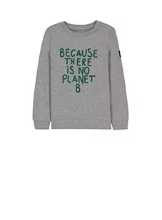 ECOALF Bluza dziecięca Sienalf, bawełniana bluza z recyklingu, bluza z długim rękawem, bluza z kapturem, Szary, 8 lat - Bluzy dla dziewczynek - miniaturka - grafika 1