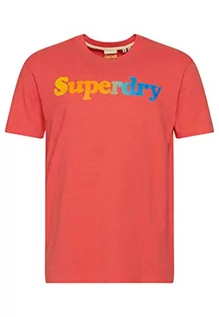 Koszulki męskie - Superdry Koszulka męska z nadrukiem, Cayenne, M - grafika 1