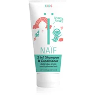 Kosmetyki kąpielowe dla dzieci - Naif Kids Shampoo & Conditioner szampon z odżywką 2w1 dla dzieci 200 ml - miniaturka - grafika 1