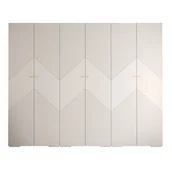 Szafy - Szafa garderoba ubraniowa z półkami MANHATTAN RYFEL 2 - 3SZ czarny mat biały mat - miniaturka - grafika 1