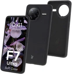 Bizon Silikonowe etui Soft Case do Xiaomi POCO F7 Ultra, czarne - Etui i futerały do telefonów - miniaturka - grafika 1