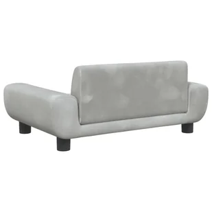 Sofa dla dzieci, jasnoszara, 70x45x33 cm, aksamit Lumarko! - Fotele i pufy dla dzieci - miniaturka - grafika 6