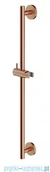 Baterie umywalkowe - Omnires Drążek prysznicowy 66 cm miedź szczotkowana DR12CPB | - miniaturka - grafika 1