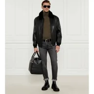 Kurtki męskie - BOSS ORANGE Skórzana kurtka bomber Jobark Regular Fit - miniaturka - grafika 1