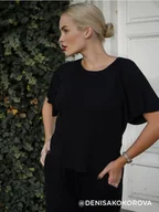 Bluzki damskie - Mohito - Dzianinowa czarna bluzka - czarny - miniaturka - grafika 1