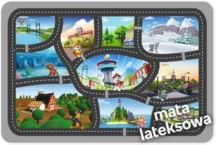 Mata Lateksowa 100X150 - Podróże Psi Patrol - Dywany dla dzieci - miniaturka - grafika 1