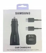 Ładowarki samochodowe - SZYBKA ŁADOWARKA SAMOCHODOWA SAMSUNG 25W + KABEL USB C - miniaturka - grafika 1
