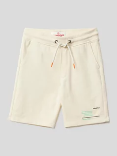 Spodnie i spodenki dla chłopców - Szorty z dzianiny dresowej z wytłoczonym logo - grafika 1