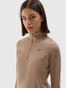 Pozostała odzież narciarska - Bielizna termoaktywna polarowa (góra) damska 4F 4FWAW24UFLEF048-82S Brązowy - miniaturka - grafika 1