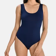 Bielizna nocna - Body Damskie Na Szerokich Ramiączkach Esme Niebieskie Teyli - miniaturka - grafika 1