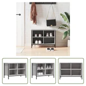 Szafki na buty - The Living Store Stojak na buty szary Sonoma 69x35x50 cm Materiał drewnopochodny - miniaturka - grafika 1