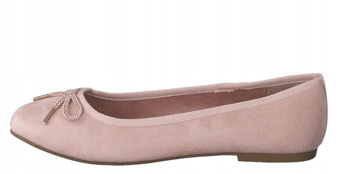 Tamaris Damskie Baleriny Różowe Z Kokardą 36 1Żdh