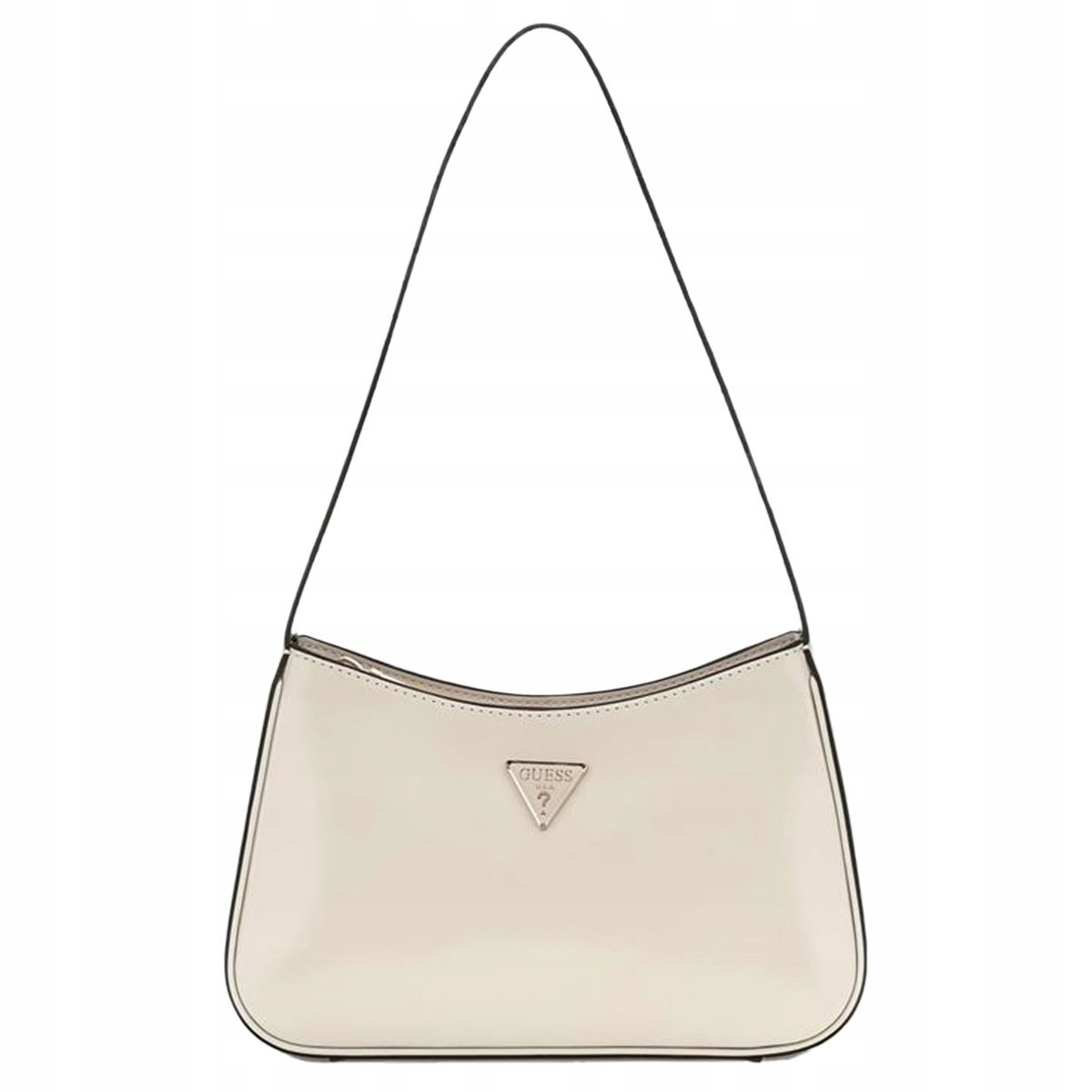 GUESS Torebka Damska Mała Elegancka torebka na ramię Gładka Jasna Kremowa