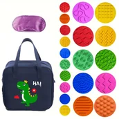 Zabawki sensoryczne - Dotykowe dyski sensoryczne torbą Zestaw 20elem. Duży Zestaw terapia autyzm - miniaturka - grafika 1