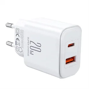Ładowarka sieciowa Joyroom JR-TCF05, (EU) 20W A+C (biała) - Ładowarki do telefonów - miniaturka - grafika 1