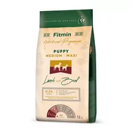 Sucha karma dla psów - FITMIN Medium Maxi Puppy Lamb&Beef 12kg - miniaturka - grafika 1