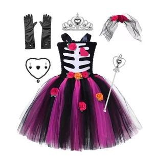 Strój Sukienka Coco Szkieletorka Tutu Halloween Zestaw Korona 122/134 Cm - Stroje karnawałowe Strój Sukienka Coco Szkieletorka Tutu Halloween Zestaw Korona 122/134 Cm - Stroje karnawałowe - miniaturka - grafika 1