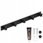 Wieszaki do szafy - Wieszak Na Ubrania Klucze Ścienny Ścianę Loft Czarny Haczyk Przedpokój 45cm - miniaturka - grafika 1