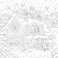 Kolorowanki, wyklejanki - Duża Kolorowanka dla Dzieci Świąteczna kolorowanka XXL Prezent na Mikołajki - miniaturka - grafika 1
