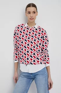 Bluzy damskie - Pepe Jeans bluza CHRIS damska kolor czerwony wzorzysta - grafika 1