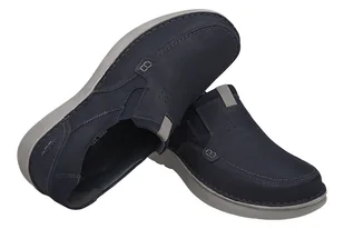 Półbuty JOSEF SEIBEL 34801 442 525 Alan 01 K Indigo Granatowe XXL wsuwane - Moda i Uroda OUTLET - miniaturka - grafika 2