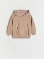 Bluzy dla chłopców - Reserved - Bluza oversize z kapturem - beżowy - miniaturka - grafika 1
