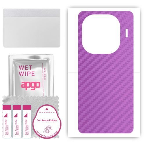 folia naklejka skórka strukturalna na TYŁ do Vivo iQOO 12 - Carbon Fioletowy - apgo SKINS