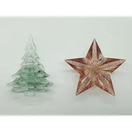 Oświetlenie świąteczne - Przyssawka choinka/gwiazda LED 10 cm stałe kolorowe światło - miniaturka - grafika 1