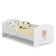 Łóżka dla dzieci i młodzieży - Łóżko dziecięce LUK z barierką 140x70 Dziewczynka ze skrzydełkami - miniaturka - grafika 1