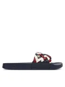 Klapki i japonki damskie - Tommy Hilfiger Klapki Th Cornrow Pool Slide FW0FW09039 Kolorowy - miniaturka - grafika 1