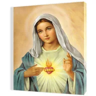 Ikony i obrazy sakralne - Obraz religijny na płótnie Niepokalane Serce Najświętszej Maryi Panny - miniaturka - grafika 1