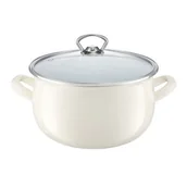 Zestawy garnków i patelni - Ambition GARDEN GARNEK EMALIOWANY Z POKRYWKĄ 22 CM 5,7 L STAL WĘGLOWA 35163 - miniaturka - grafika 1