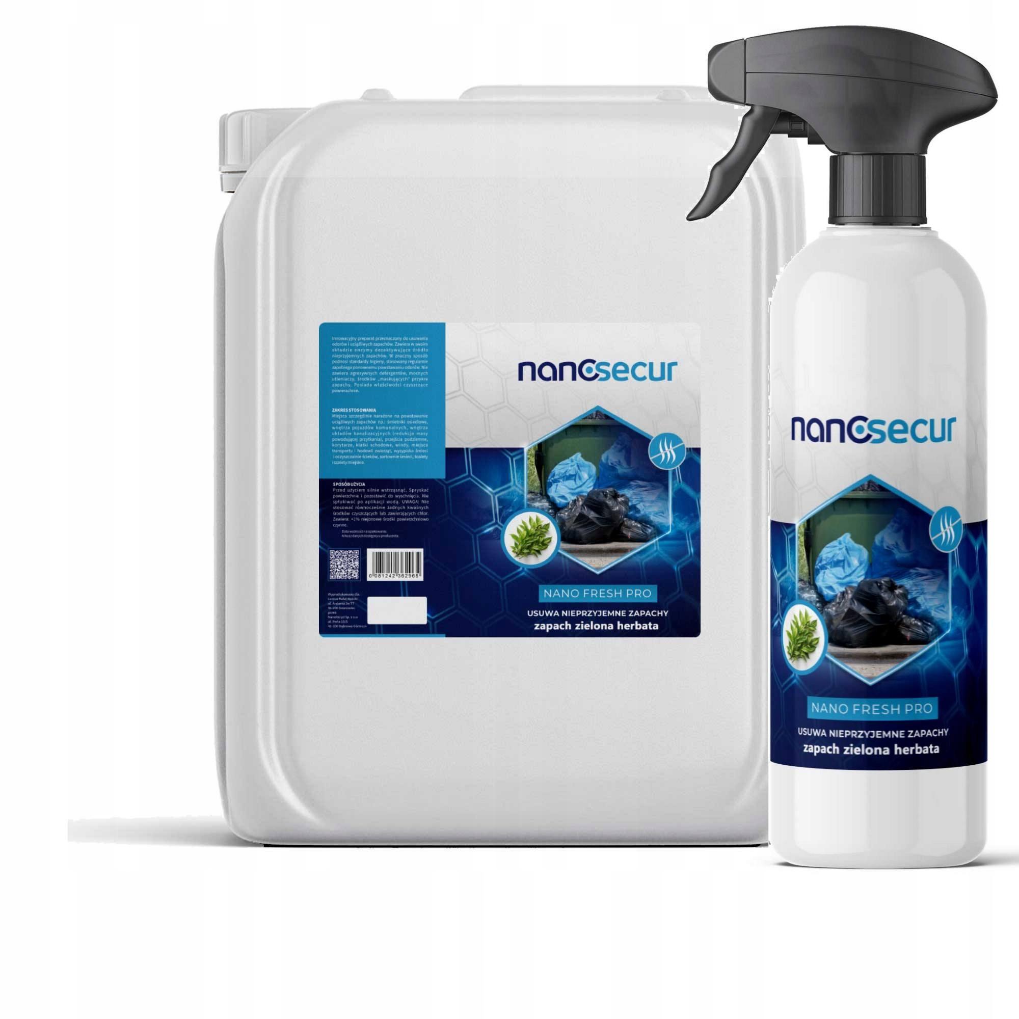 Zestaw neutralizator nieprzyjemnych zapachów zielona herbata 5L+ 0,75L