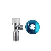 Zawory i kraniki - Zawór kątowy kulowy z rozetą - 1/2"x3/8" WADEP - miniaturka - grafika 1