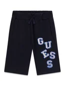Spodenki damskie - Guess Szorty sportowe L6GD02 KA6R4 Granatowy Regular Fit - miniaturka - grafika 1
