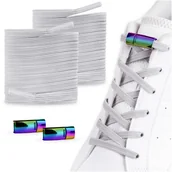 Akcesoria obuwnicze - Sznurówki elastyczne Sznurówki do butów bez wiązania tęczowa klamra - miniaturka - grafika 1